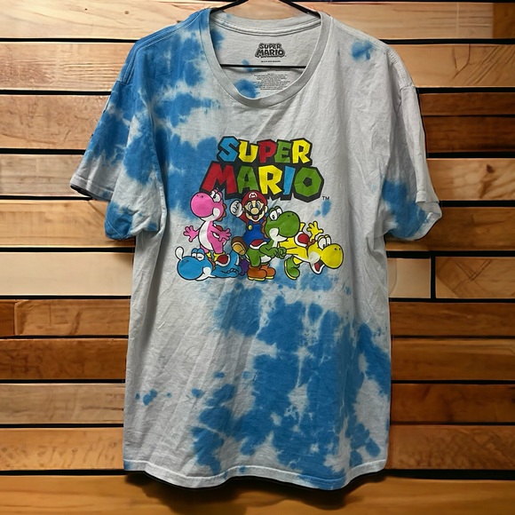 Super Mario Colorful Graphic Tie Dye 100% Cotton T-Shirt! - Picture 3 of 5